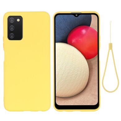 Защитный чехол Deexe Silicone Case для Samsung Galaxy A03s (A037) - Yellow