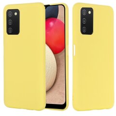 Защитный чехол Deexe Silicone Case для Samsung Galaxy A03s (A037) - Yellow