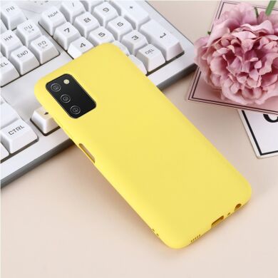 Защитный чехол Deexe Silicone Case для Samsung Galaxy A03s (A037) - Yellow