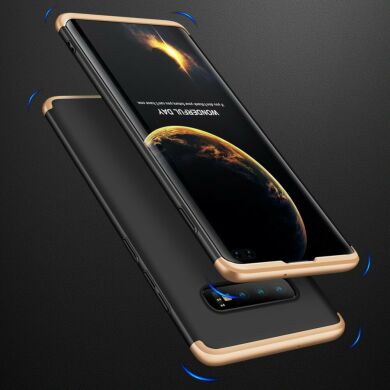 Защитный чехол GKK Double Dip Case для Samsung Galaxy S10 Plus (G975) - Black / Gold