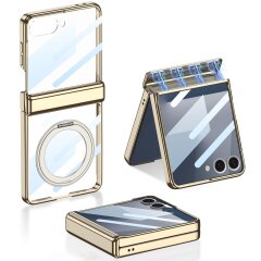Защитный чехол GKK Hinge Magnetic для Samsung Galaxy Flip 7 - Champagne Gold