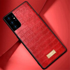 Захисний чохол SULADA Crocodile Style для Samsung Galaxy S21 Ultra (G998) - Red