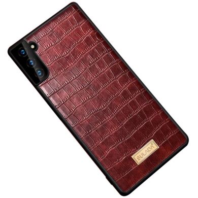 Захисний чохол SULADA Crocodile Style для Samsung Galaxy S22 - Coffee