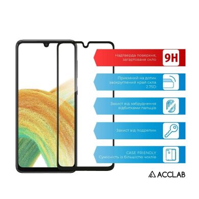 Захисне скло ACCLAB Full Glue для Samsung Galaxy A33 (A336) - Black