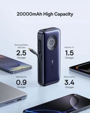 Внешний аккумулятор Baseus EnerCore CR11 100W (20000mAh) + кабель Type-C + Type-C (PPNMS) - Black