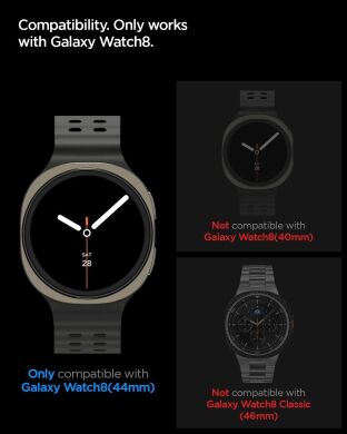 Комплект защитных стекол Spigen (SGP) Glas.tR EZ Fit для Samsung Galaxy Watch 8 (44mm) AGL09876 - Clear