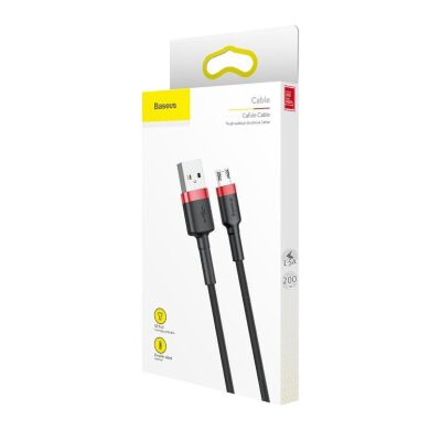 Кабель Baseus Cafule USB to MicroUSB (1.5A, 2m) CAMKLF-C91 - Black / Red