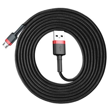 Кабель Baseus Cafule USB to MicroUSB (1.5A, 2m) CAMKLF-C91 - Black / Red