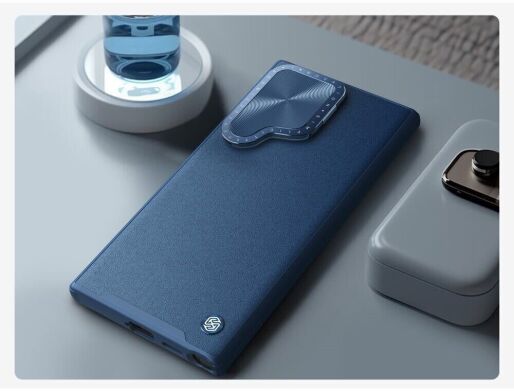 Захисний чохол NILLKIN CamShield Prop Leather Case для Samsung Galaxy S24 Plus - Blue