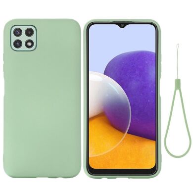 Защитный чехол Deexe Silicone Case для Samsung Galaxy A22 5G (A226) - Green