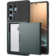 Защитный чехол Spigen Slim Armor CS для Samsung Galaxy S25 Ultra (S938) ACS08968 - Abyss Green