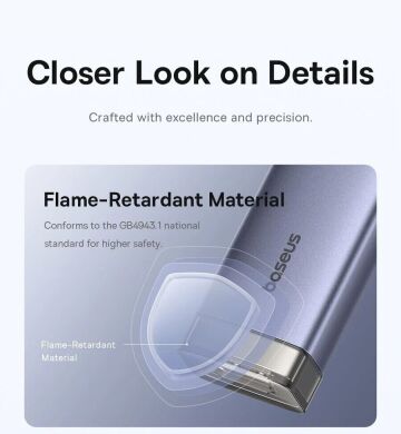 USB HUB Baseus UltraJoy Series 7 in 1 (B00052803811-02) - Metal Gray