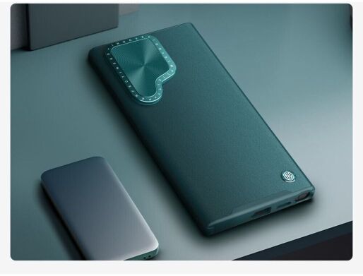 Захисний чохол NILLKIN CamShield Prop Leather Case для Samsung Galaxy S24 Plus - Green