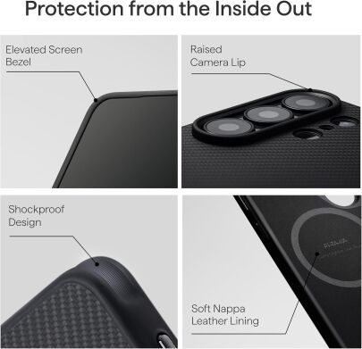 Захисний чохол Pitaka Cairn ProGuard Classic для Samsung Galaxy S26 Ultra (S948) PBS2601U - 600D Black / Grey (Twill)