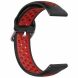 Ремешок Deexe Dual Color для часов с шириной крепления 20мм - Black / Red. Фото 4 из 8