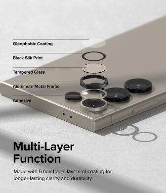 Захисне скло на камеру Ringke Lens Protector для Samsung Galaxy S24 Ultra (S928) 8809961784156 - Black