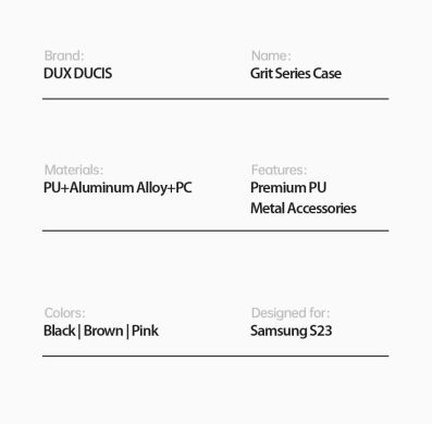 Захисний чохол DUX DUCIS Grit Series для Samsung Galaxy S23 - Black