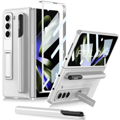 Защитный чехол GKK Leather Holder для Samsung Galaxy Fold 5 - Silver