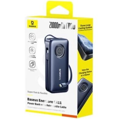 Внешний аккумулятор Baseus EnerCore CR11 100W (20000mAh) + кабель Type-C + Type-C (PPNMS) - Black