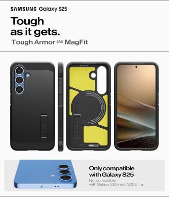 Захисний чохол Spigen (SGP) Tough Armor (MagFit) для Samsung Galaxy S25 (S931) ACS09009 - Gunmetal