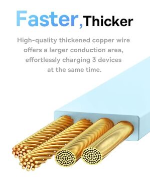 Кабель Baseus Bright Mirror 2 Series 3-in-1 USB to MicroUSB+Lightning+Type-C (3.5A, 1.1m) CAMJ010001 - Black