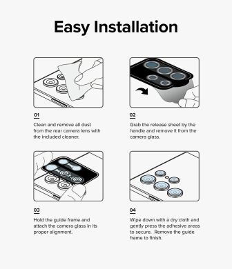 Захисне скло на камеру Ringke Lens Protector для Samsung Galaxy S24 Ultra (S928) 8809961784156 - Black
