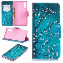 Чехол-книжка Deexe Color Wallet для Samsung Galaxy A50 (A505) / A30s (A307) / A50s (A507) - Tree with Flowers