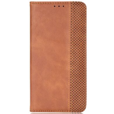 Чехол-книжка Deexe Retro Style для Samsung Galaxy S26 FE - Brown
