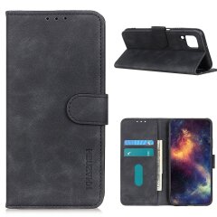 Чехол-книжка KHAZNEH Retro Wallet для Samsung Galaxy A12 (A125) / A12 Nacho (A127) / M12 (M127) - Black