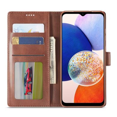 Чехол LC.IMEEKE Wallet Case для Samsung Galaxy A14 (А145) - Brown