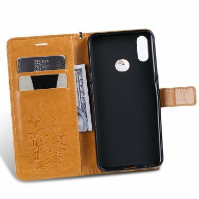 Чехол UniCase Butterfly Pattern для Samsung Galaxy A10s (A107) - Brown