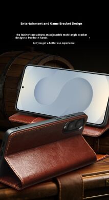 Кожаный чехол QIALINO Classic Case для Samsung Galaxy S25 Edge (S937) - Brown