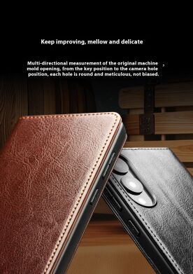 Кожаный чехол QIALINO Classic Case для Samsung Galaxy S25 Edge (S937) - Brown