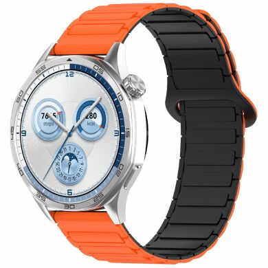 Ремешок Deexe Flexible Fit для часов с шириной крепления 20 мм - Orange / Black