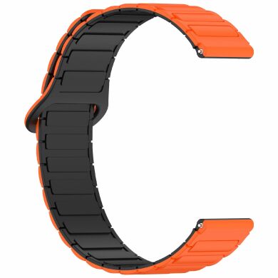 Ремешок Deexe Flexible Fit для часов с шириной крепления 20 мм - Orange / Black