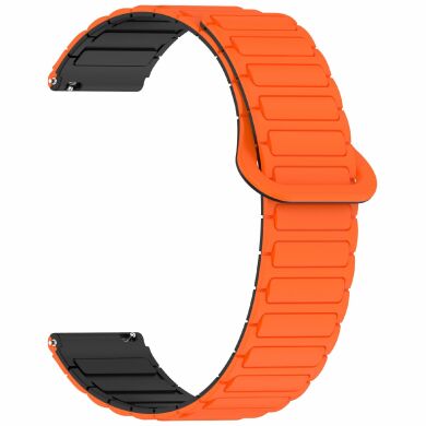 Ремешок Deexe Flexible Fit для часов с шириной крепления 20 мм - Orange / Black