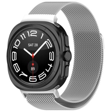 Ремешок Deexe Milanese Stainless Steel для Samsung Galaxy Watch Ultra (47mm) - Silver