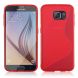 Силиконовая накладка Deexe S Line для Samsung Galaxy S6 (G920) - Red. Фото 1 из 5