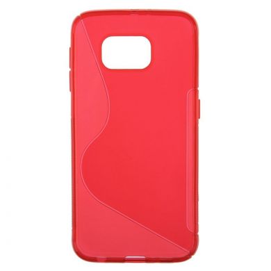 Силиконовая накладка Deexe S Line для Samsung Galaxy S6 (G920) - Red