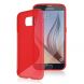Силиконовая накладка Deexe S Line для Samsung Galaxy S6 (G920) - Red. Фото 2 из 5