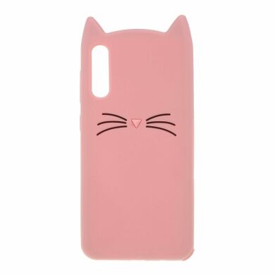 Силиконовый (TPU) чехол Deexe Cat 3D Series для Samsung Galaxy A50 (A505) - Pink