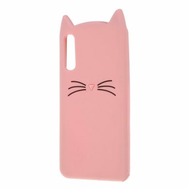 Силиконовый (TPU) чехол Deexe Cat 3D Series для Samsung Galaxy A50 (A505) - Pink