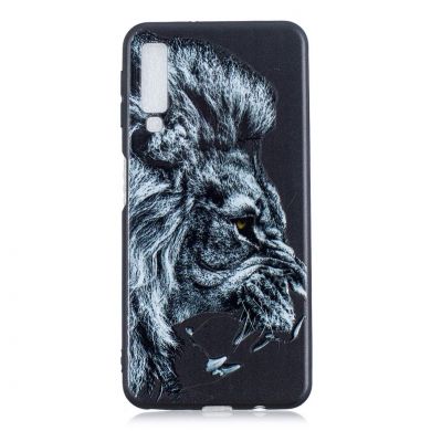 Силиконовый (TPU) чехол Deexe Life Style для Samsung Galaxy A7 2018 (A750) - Lion