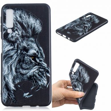 Силиконовый (TPU) чехол Deexe Life Style для Samsung Galaxy A7 2018 (A750) - Lion