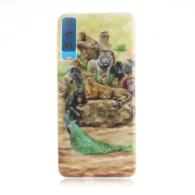 Силіконовий (TPU) чохол Deexe Life Style для Samsung Galaxy A7 2018 (A750) - Animals Getting Together