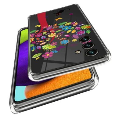 Силіконовий (TPU) чохол Deexe Pretty Glossy для Samsung Galaxy A05s (A057) - Cat and Tree