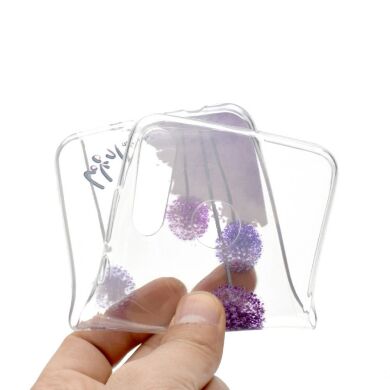 Силиконовый (TPU) чехол Deexe Pretty Glossy для Samsung Galaxy A20s (A207) - Dandelion Printing TPU