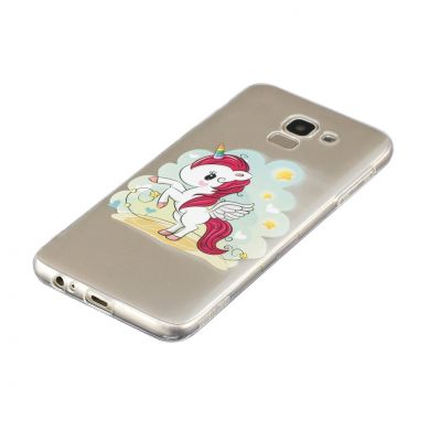 Силіконовий (TPU) чохол Deexe Pretty Glossy для Samsung Galaxy J6 2018 (J600) - Unicorn
