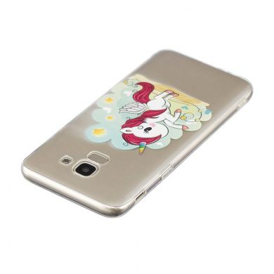 Силиконовый (TPU) чехол Deexe Pretty Glossy для Samsung Galaxy J6 2018 (J600) - Unicorn