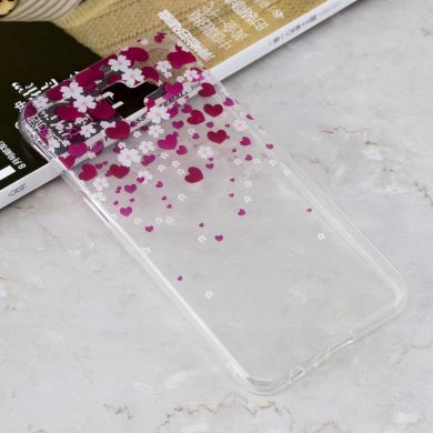 Силіконовий (TPU) чохол Deexe Pretty Glossy для Samsung Galaxy J6+ (J610), Hearts Printing TPU
